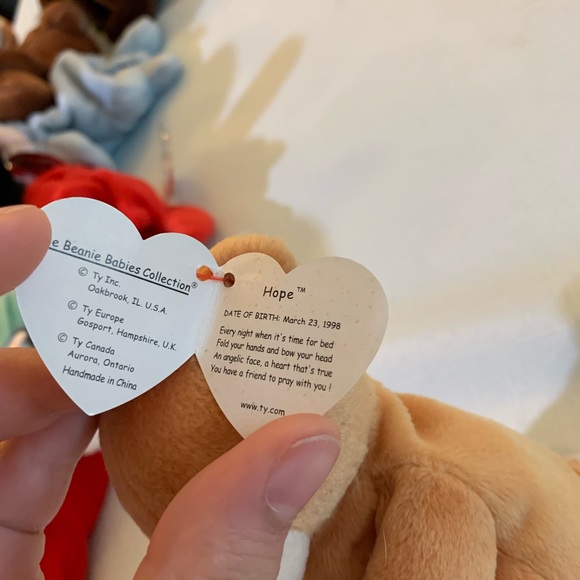 RARE! HOPE BEANIE BABIES (WITH MISTAKES) - Picture 4 of 8